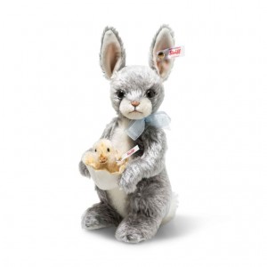 Steiff Billy Springtime Bunny With Hatchling Chick Collectible Animals Light Grey | 1258-KNAUR