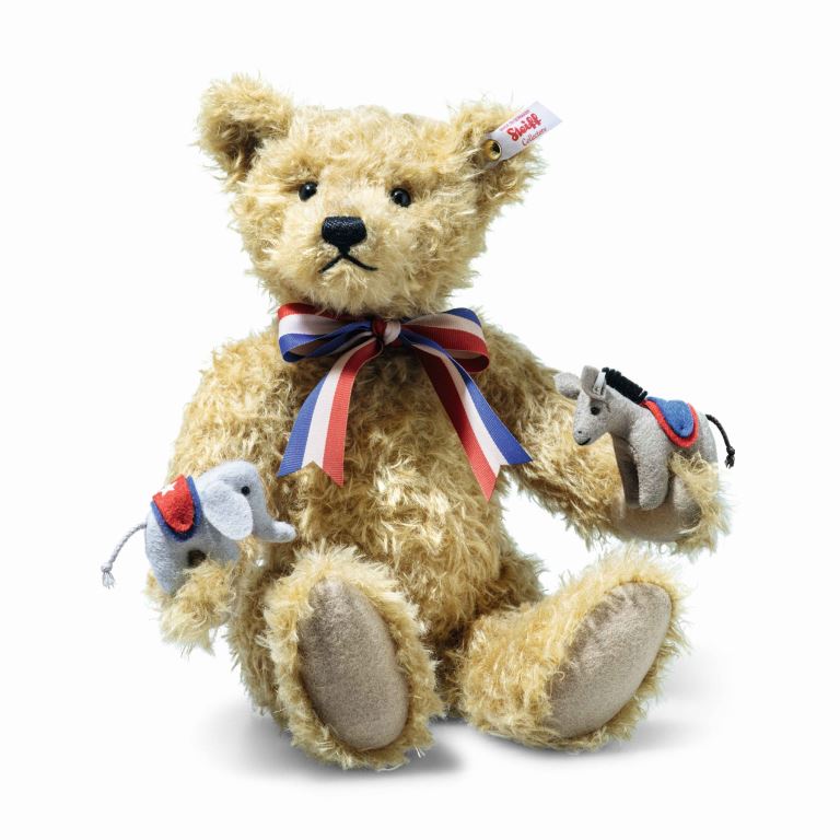 Steiff Great American unity With Elephant And Donkey Teddy Bears Beige | 4895-YIEKG