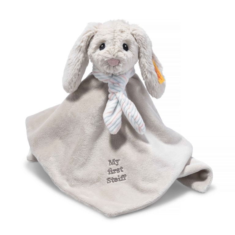 Steiff Hoppie Rabbit Security Blanket Toys Light Grey | 2465-XYOIJ