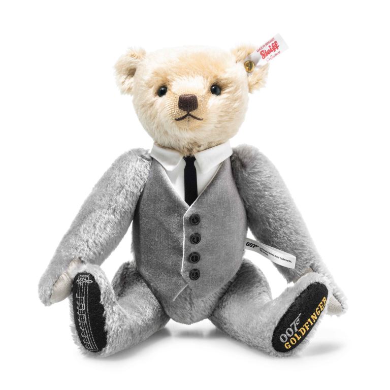 Steiff James Bond goldfinger Musical - 2024 Limited Edition Teddy Bears Light Grey | 6792-UPBGK