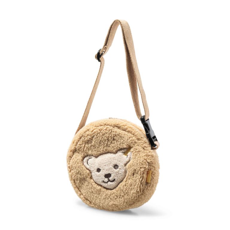 Steiff Teddy Plush Shoulder Bag With Squeaker Teddy Bears Beige | 4650-UDWSB